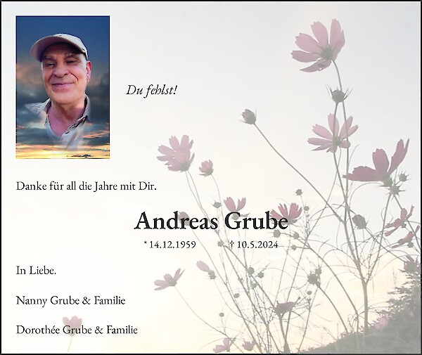 Traueranzeige von Andreas Grube, München
