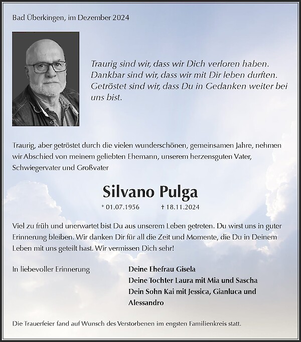 Traueranzeige von Silvano Pulga