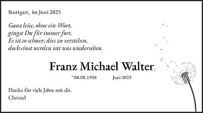 Franz Michael Walter, Friedrichsdorf