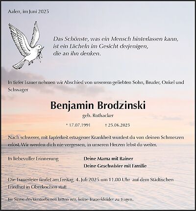 Benjamin Brodzinski, Oberkochen