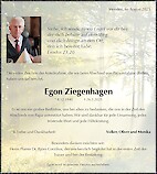 Traueranzeige Egon Ziegenhagen