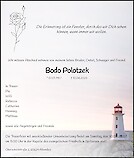 Traueranzeige Bodo Polotzek