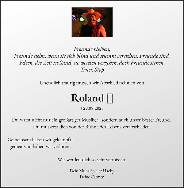 Traueranzeige von Roland 🫶, Emskirchen