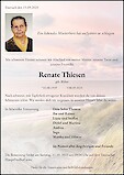 Traueranzeige Renate Thiesen
