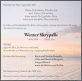 Traueranzeige Werner Skrypalle, Frankfurt