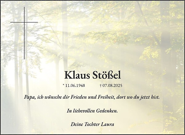 Traueranzeige von Klaus St&ouml;&szlig;el, Berlin