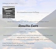 Traueranzeige Roswitha Evers