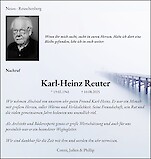 Traueranzeige Karl-Heinz Reuter, Neuss - Reuschenberg