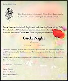 Traueranzeige Gisela Nagler