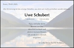 Traueranzeige Uwe Schubert