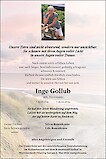 Traueranzeige Inge Gollub