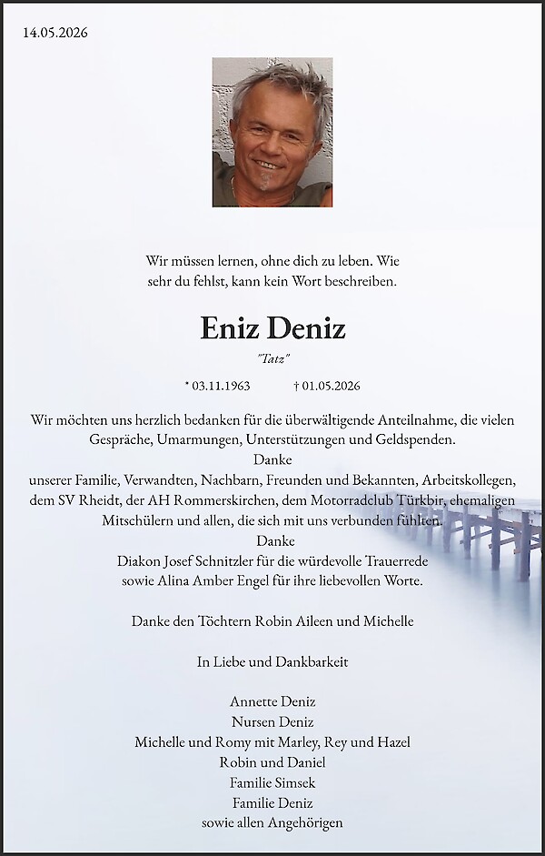 Danksagung von Eniz Deniz