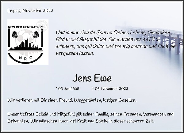 Traueranzeige von Jens Ewe, Leipzig