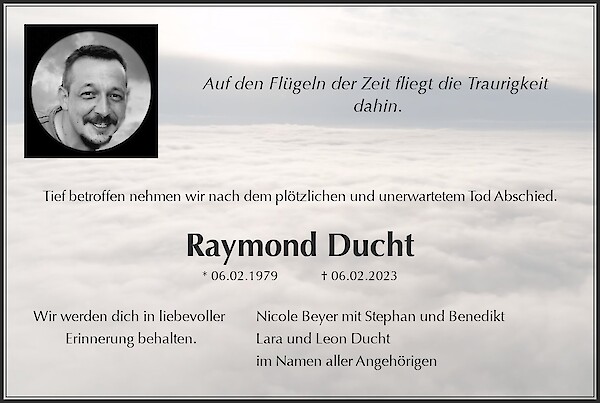 Traueranzeige von Raymond Ducht, Nassau